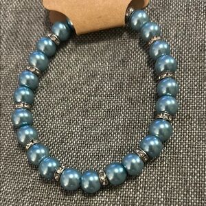 Elegant Blue Beaded Bracelet